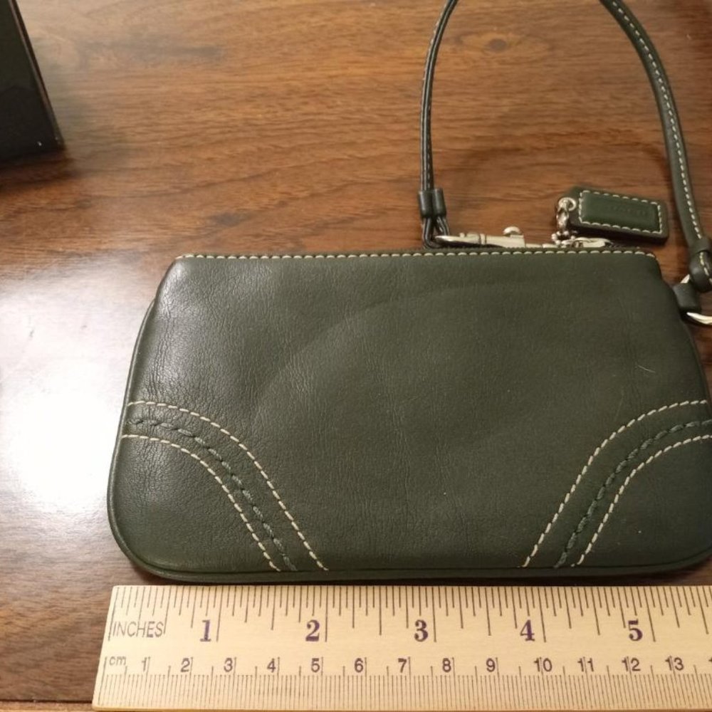 Coach leather wristlet